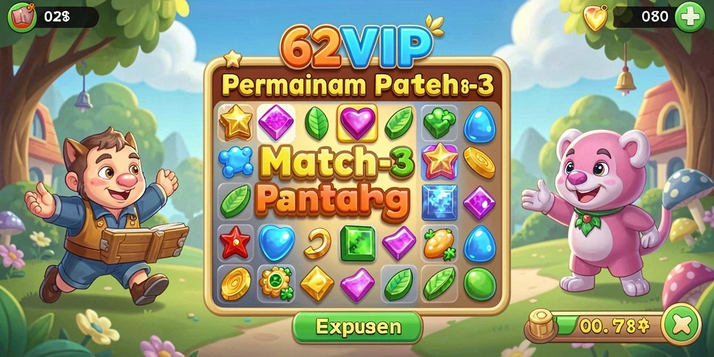 Tangkapan layar dari gameplay seru dalam 62VIP, penuh warna.