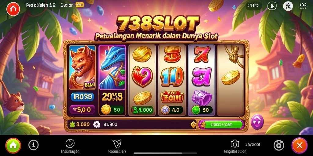 Tampilan gameplay penuh aksi dan tantangan di 738SLOT.