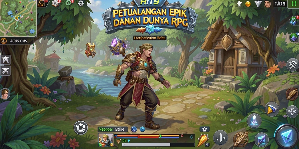 Tampilan dramatis dari aksi gameplay RPG di HIT9.