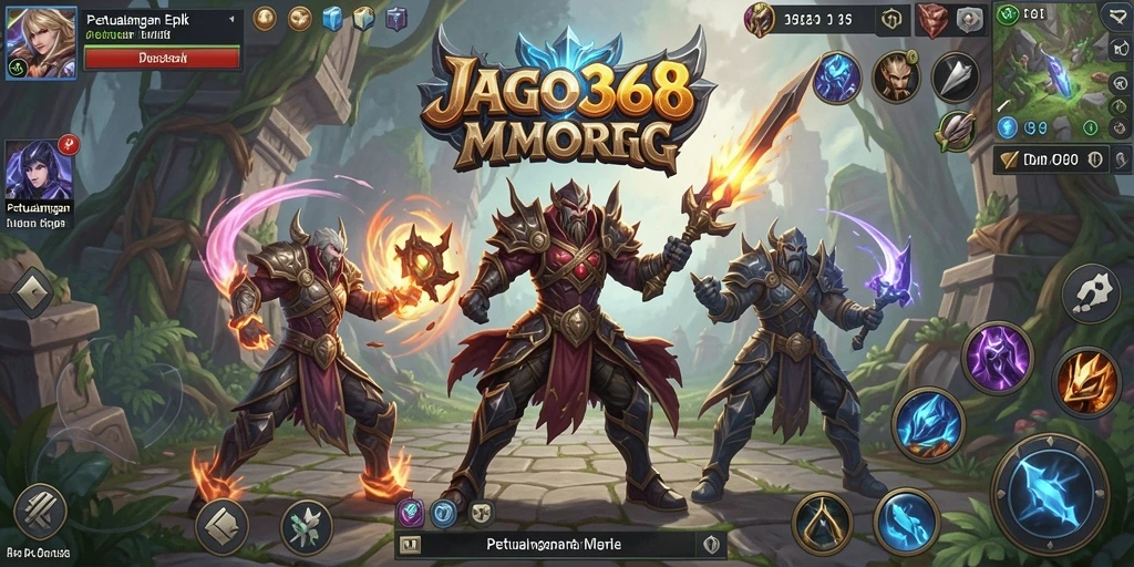Gambar menunjukkan aksi seru dalam game MMORPG JAGO368.