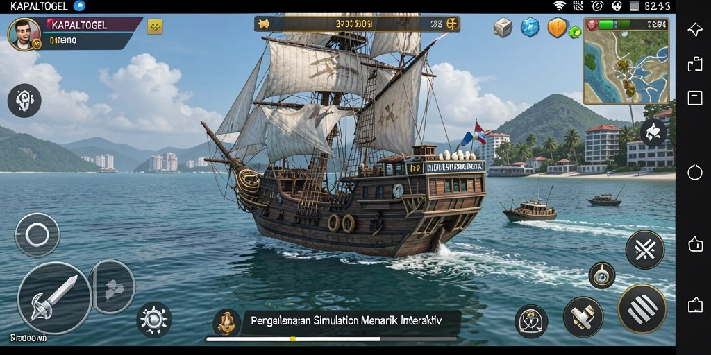 Tampilan gameplay yang mendebarkan dalam KAPALTOGEL.
