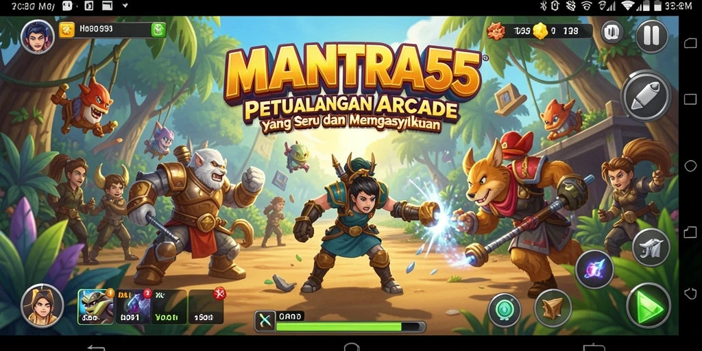 Tampilan mengasyikkan dari gameplay <strong>MANTRA55</strong> yang penuh tantangan.