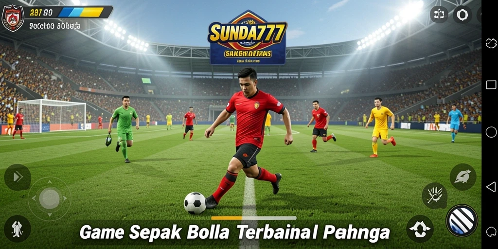 Tampilan gameplay SUNDA777 dengan aksi sepak bola yang mendebarkan.