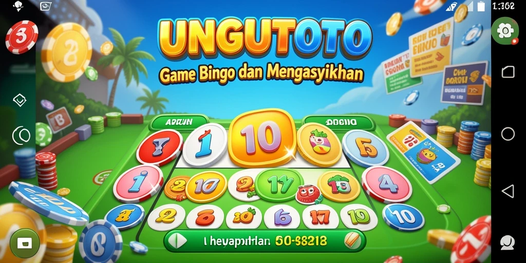 Tampilan gameplay UNGUTOTO yang seru saat bermain Bingo.