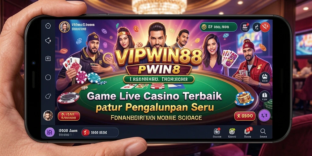 Tampilan menarik dari gameplay Live Casino di VIPWIN88.