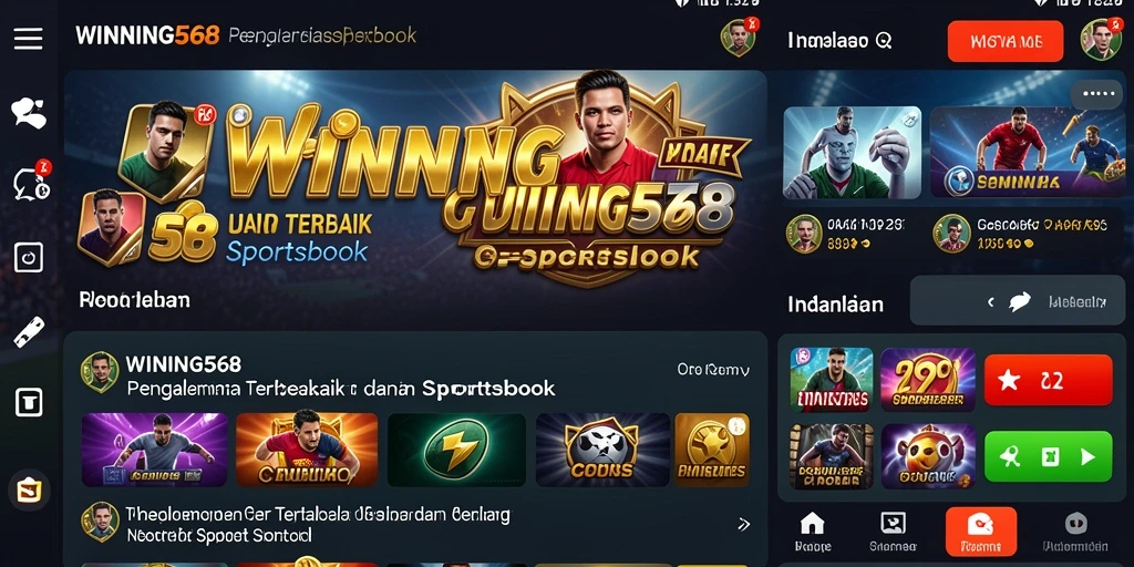 Screenshot utama WINNING568 menampilkan antarmuka taruhan olahraga yang menarik.